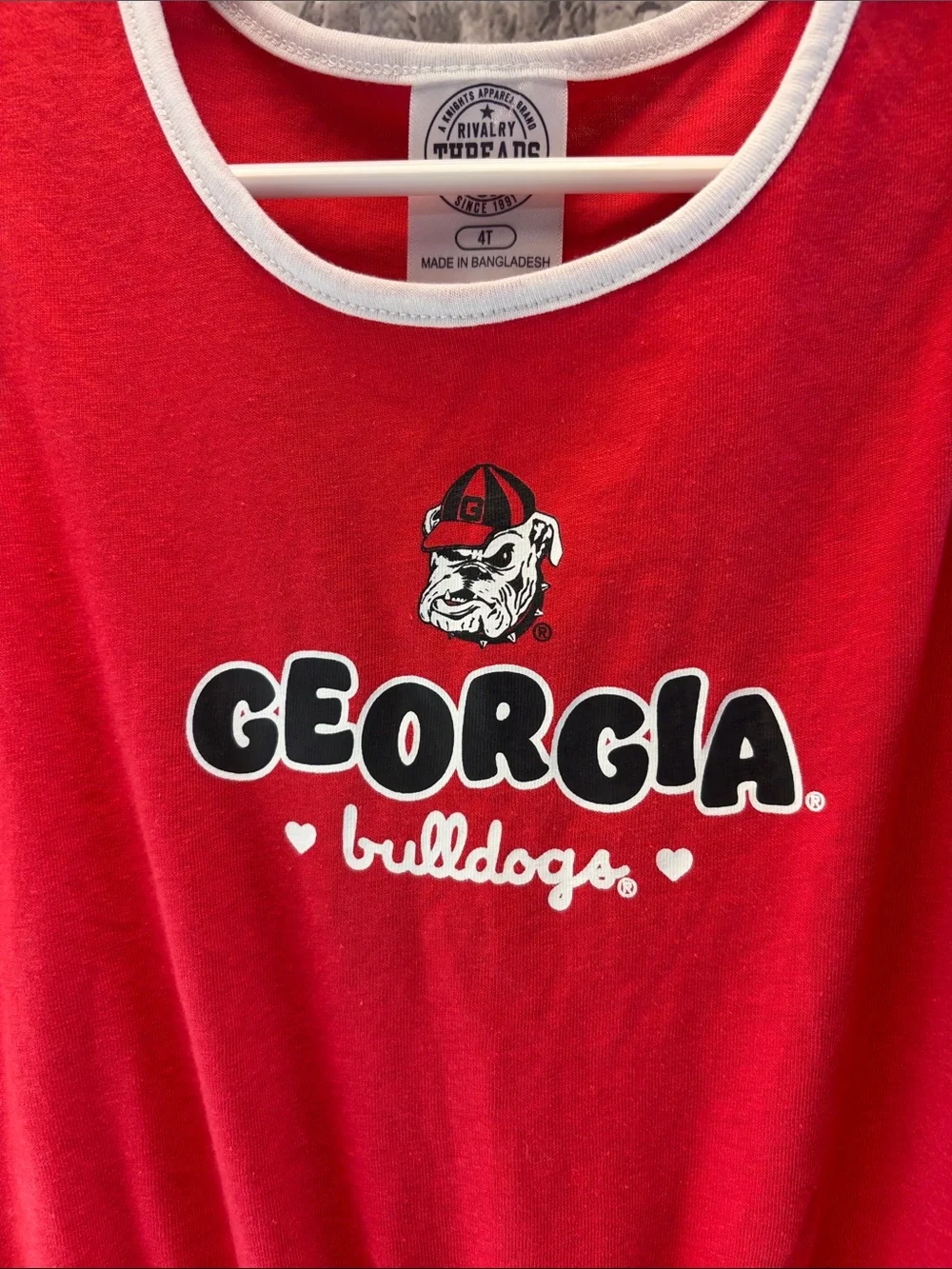 NWT Georgia Bulldogs jump suit Rivalry Threads Red/ Tee with White Trim